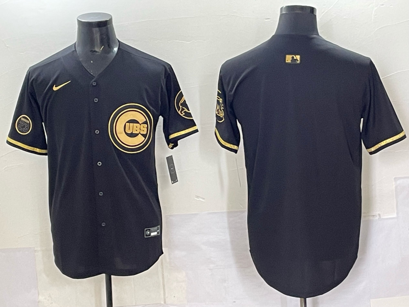 Men Chicago Cubs blank black Nike MLB 2025 Jersey 007->chicago cubs->MLB Jersey